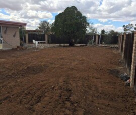 Immediately after a pool is removed. Before landscape rock is installed.