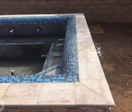 Glass Waterline Tile, In-Progress, Pool Renovation Glass Waterline Tile, In-Progress, Pool Renovation
