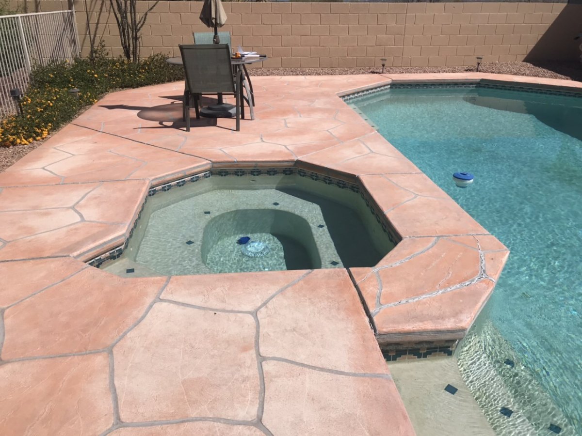 Attached spa before removal